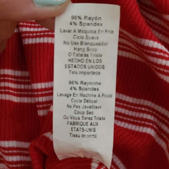 LulaRoe Red Stripped Shirt - Picture 6 of 6